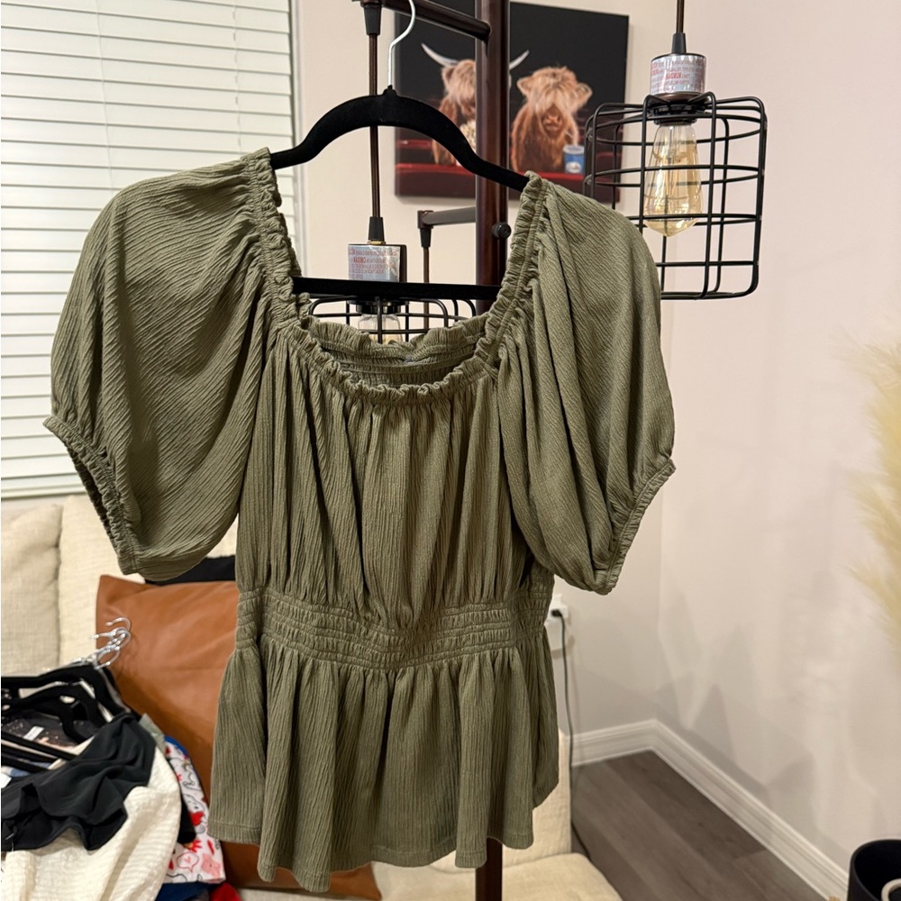Olive Green Women's Top